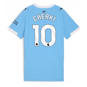 Manchester City Rayan Cherki #10 Jalkapallovaatteet Naisten Kotipaita 2025-26 Lyhythihainen